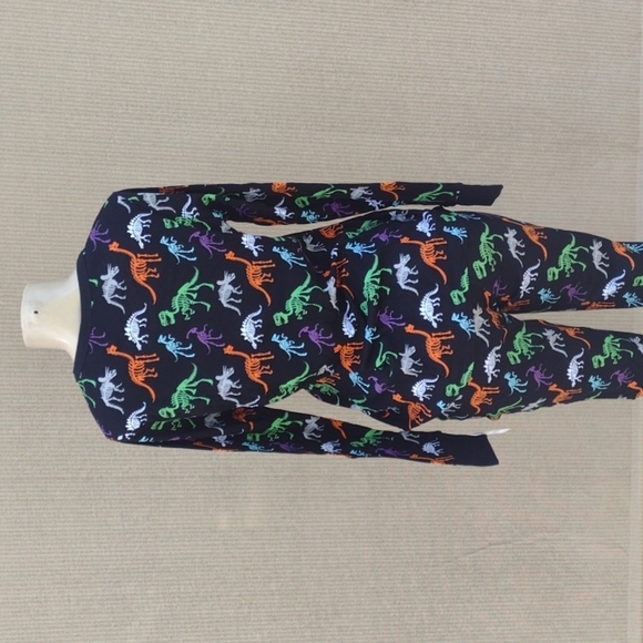 COPY - NWT Dapper Dinos: Women's Dino Skeleton Print Matching Family Pajama Set - Picture 5 of 8
